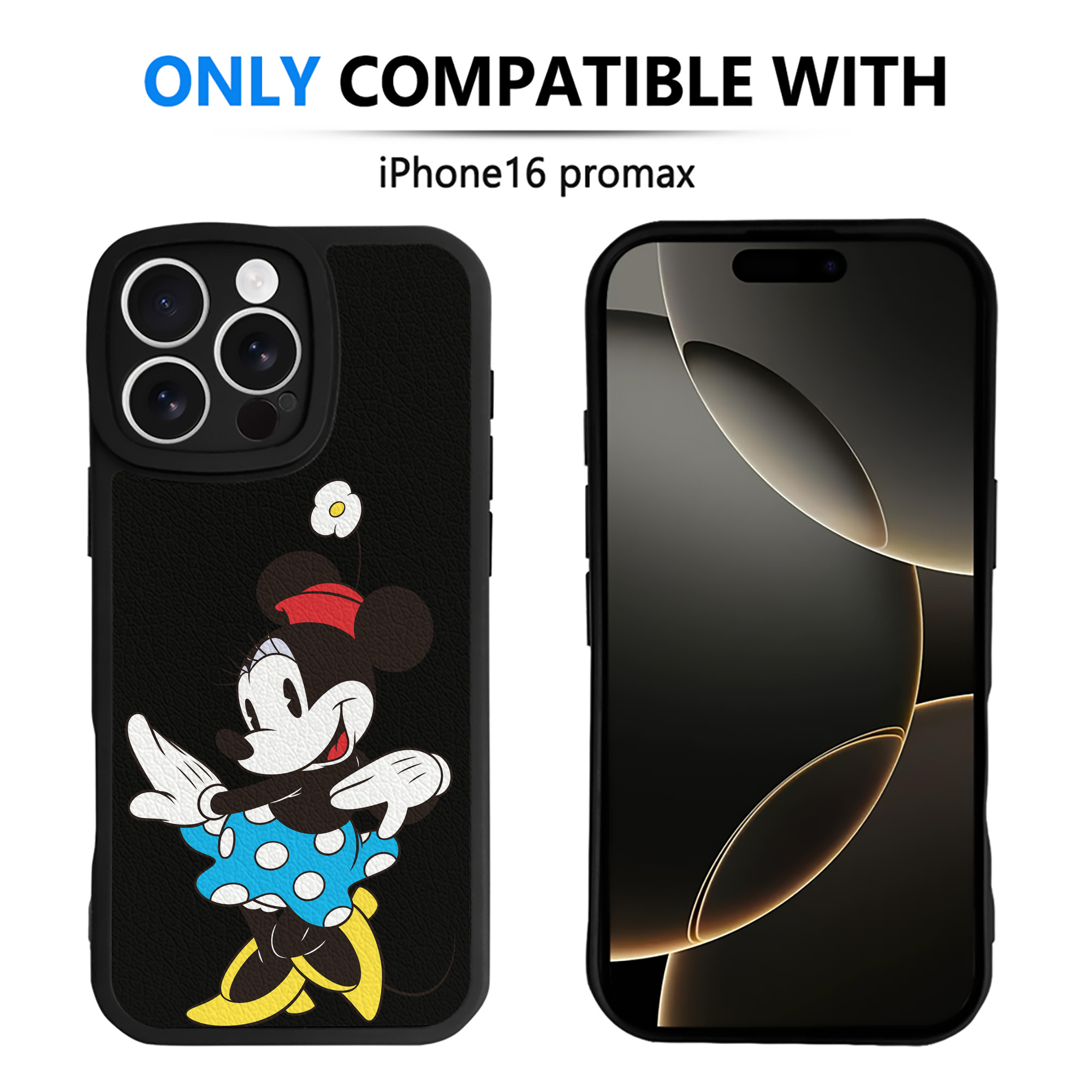 （画像用） ミッキーマウス Mickey Mouse 【iPhone 16シリーズ対応】シリコンスマホケース（レザー調） 材質：シリコン